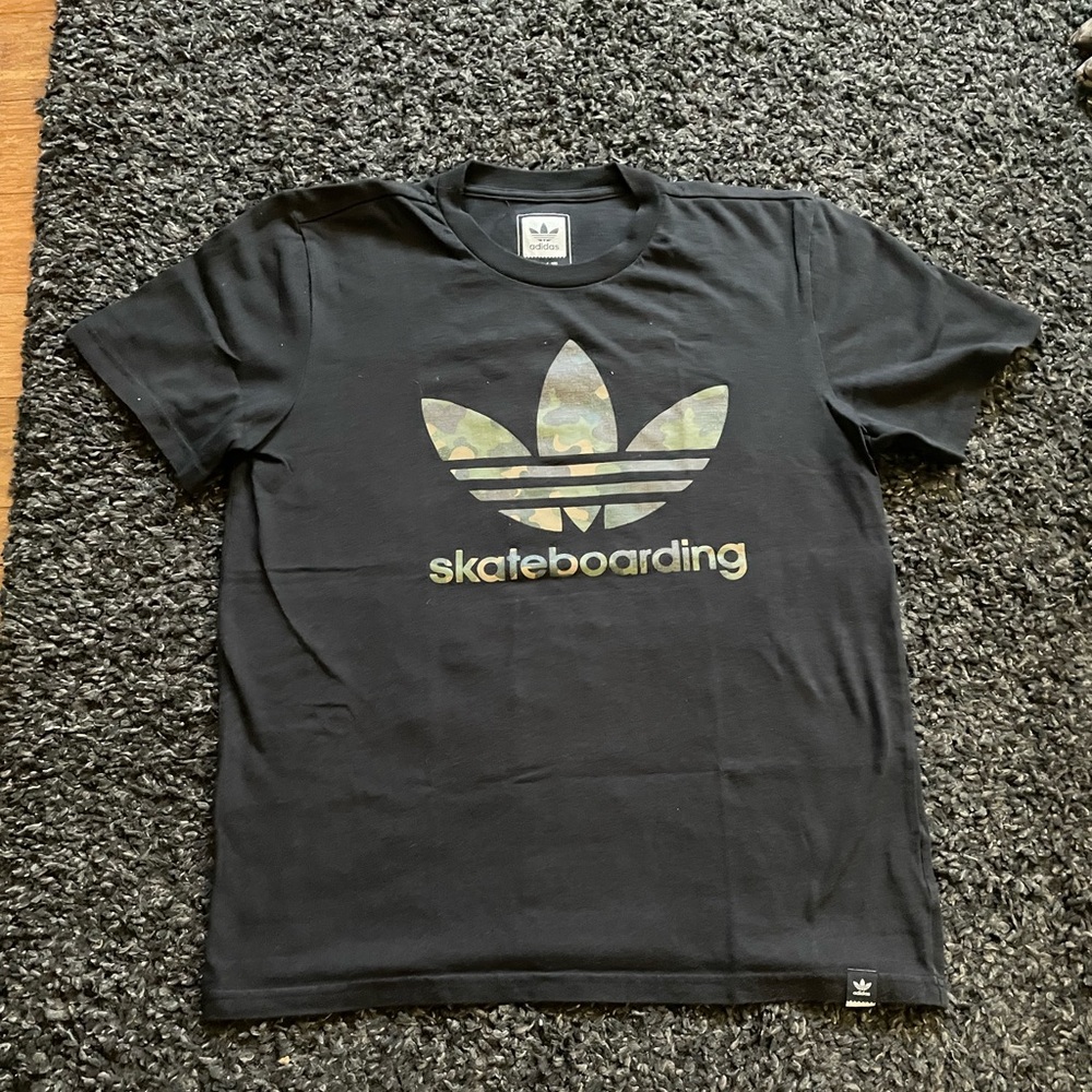 Black Adidas T-shirt with camo